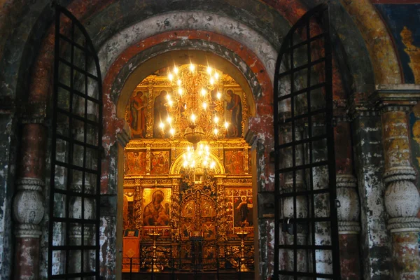 Interior of the Church of Elijah the Prophet in Yaroslavl city, Russia.
