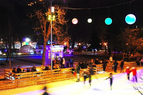 Ice rink in the Gorky park in Moscow
