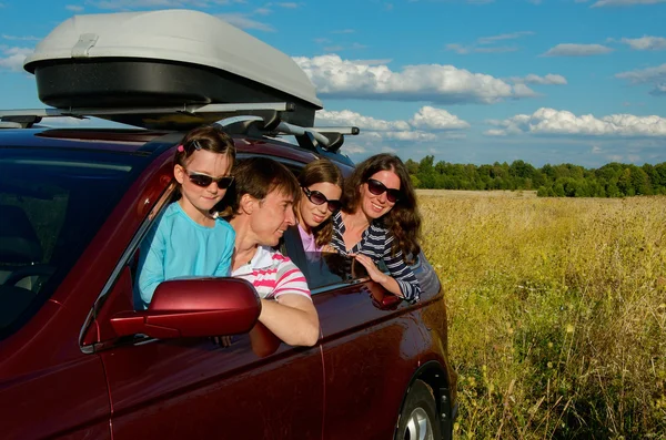 Car travel on family vacation
