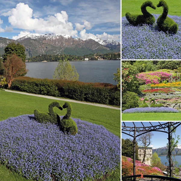 Collage with spectacular images from Garden of Villa Carlotta