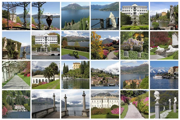 Composition with spectacular images from Lake Como, Milan, Lomba