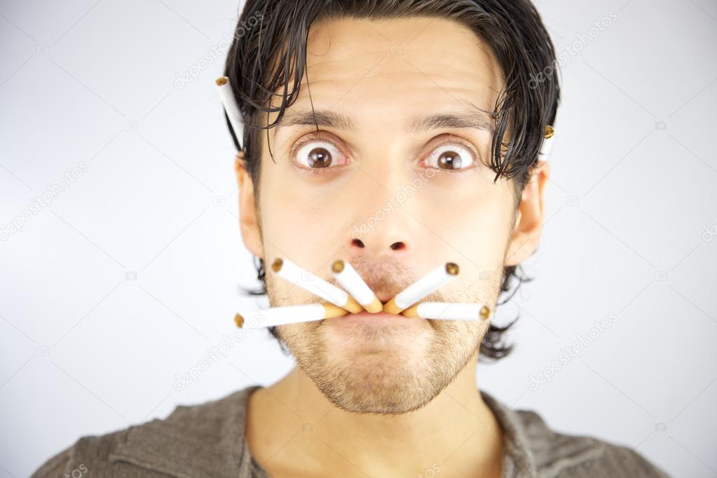 Cigarettes In Mouth