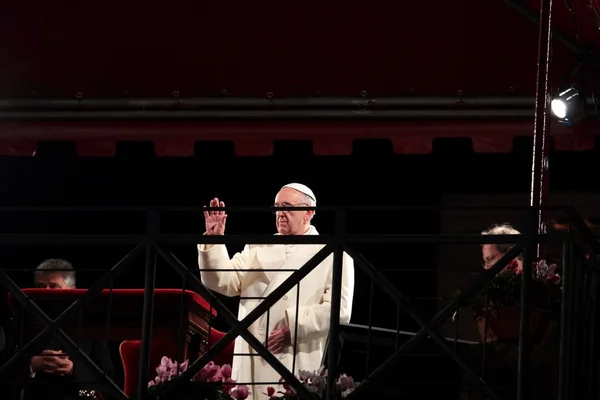 Pope Francis I during the Stations of the Cross on Good Friday