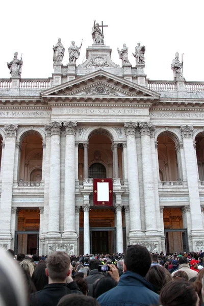 During the settlement of Pope Francis at St. John Lateran