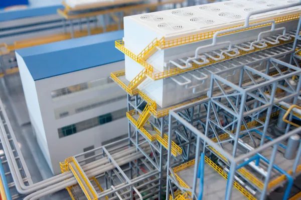 An energy company factory plant building model