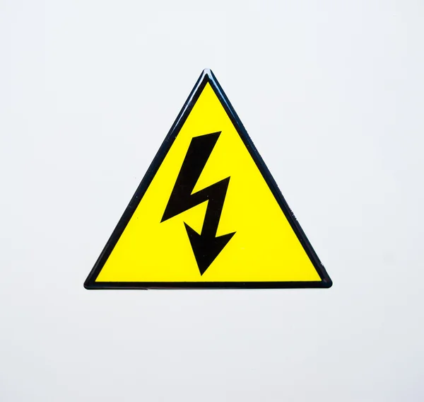 Yellow warning label