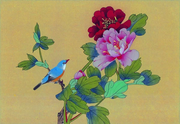 China's traditional Chinese painting, flowers and birds