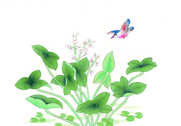 China's traditional Chinese painting, flowers and birds