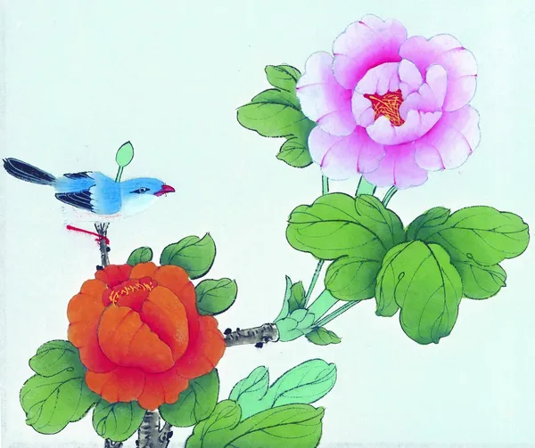 China's traditional Chinese painting, flowers and birds