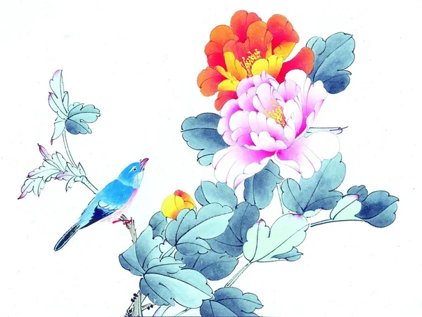 China\'s traditional Chinese painting, flowers and birds