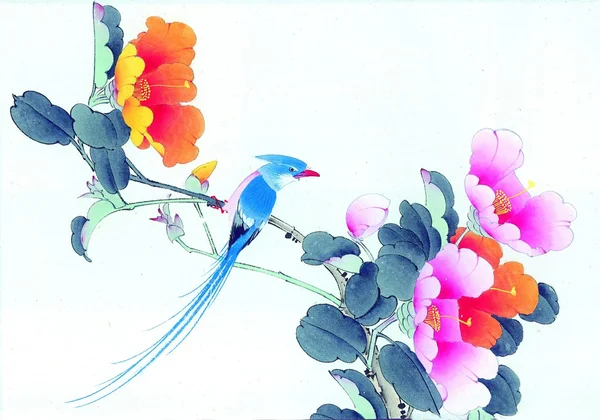 China's traditional Chinese painting, flowers and birds