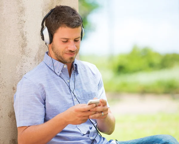 Young man using cell phone