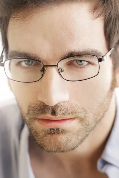 Man face with glasses