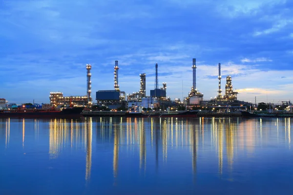 Refinery plant area at twilight