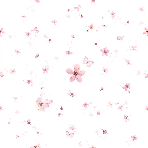 Seamless cherry blossoms