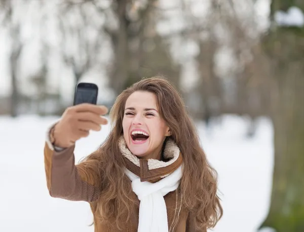 Woman using cell phone