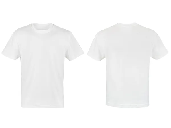 Two white T-shirt isolated on white background