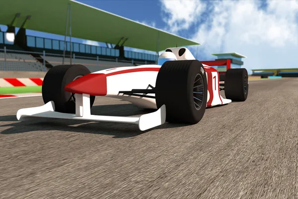 Formula 1 - Indy Race Type Car on Race Course