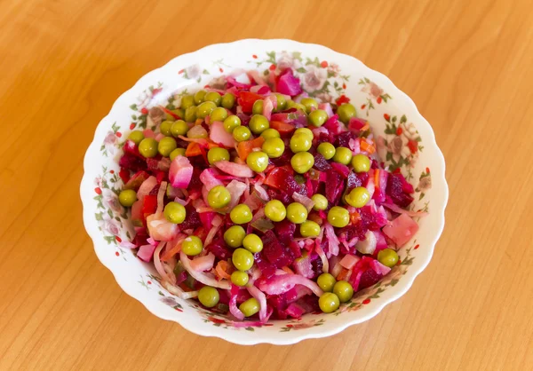 Salad of boiled vegetables in a bowl