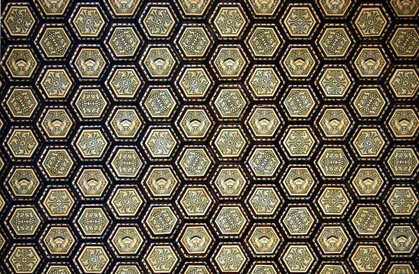 Ceiling in the shape of hexagons, Seville, Spain