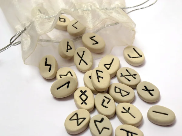 Nordic runes wtih small bag