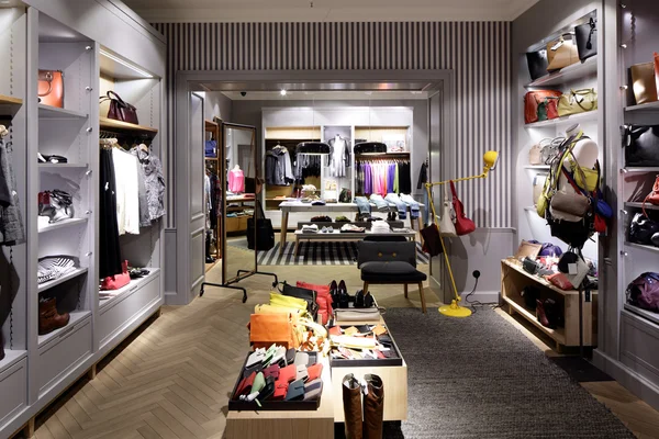 Brand new interior of cloth store