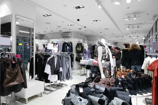 Brand new interior of cloth store