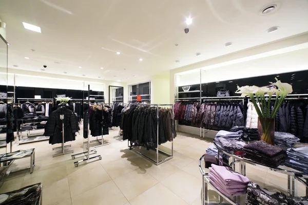 Brand new interior of cloth store