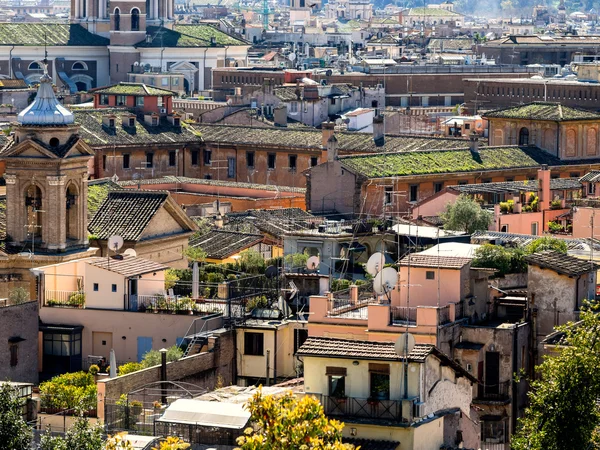 Rome panorama with green roof gardens