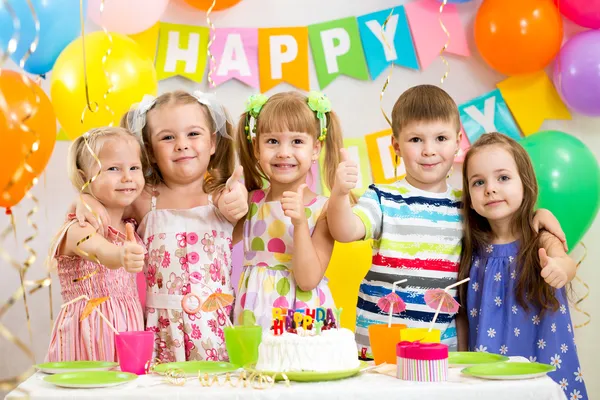 Children celebrating birthday party
