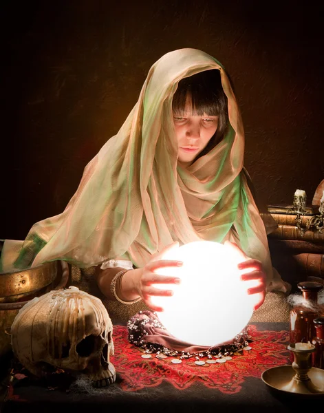 Astrology gypsy with crystal ball
