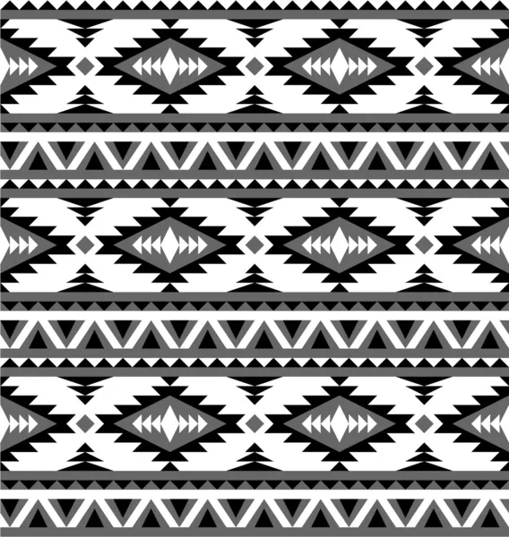 Seamless aztec pattern in black and white 2