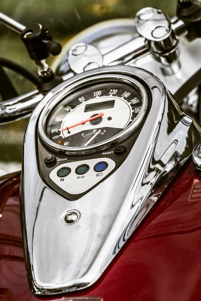 Shiny chrome plated motorcycle
