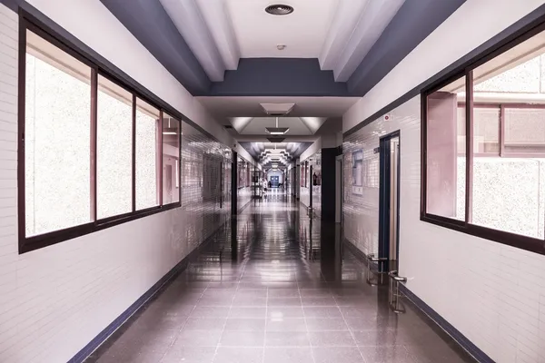 White hospital corridor
