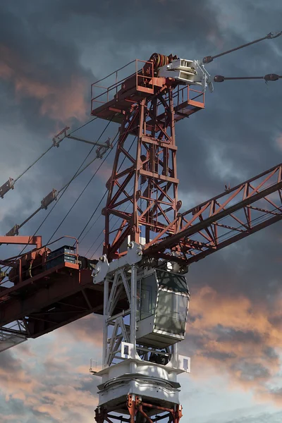 Industrial red crane