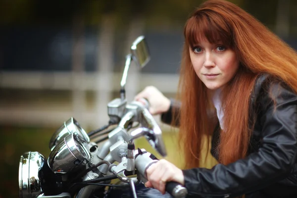 Girl on motorcycle