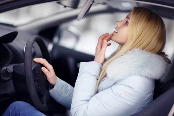 Woman in car