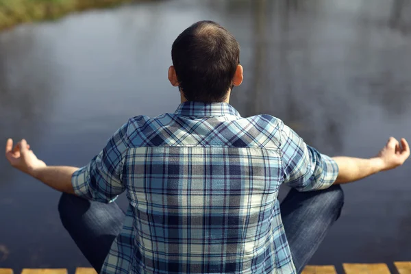 Man meditating