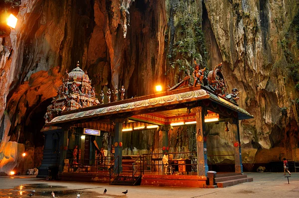 A shrine for the hindu god Lord Murugan in the middle of a large