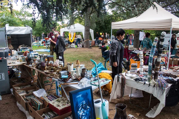 View of flea market in Bonn