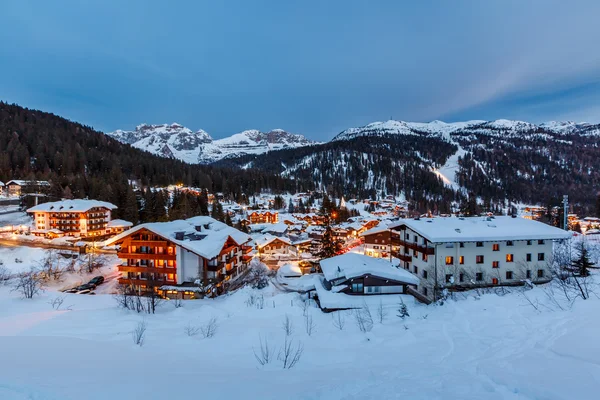 Illuminated Ski Resort of Madonna di Campiglio in the Evening, I