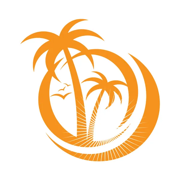 Palm tree emblems. icon sign. design element