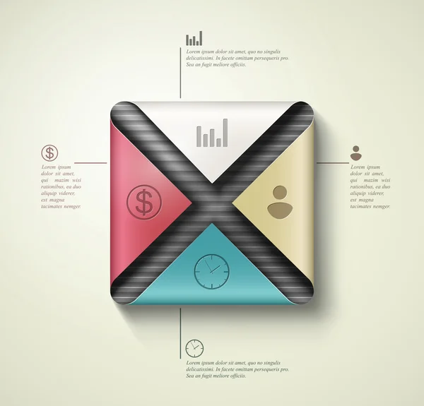 Square banner infographics