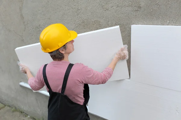 House renovation polystyrene insulation