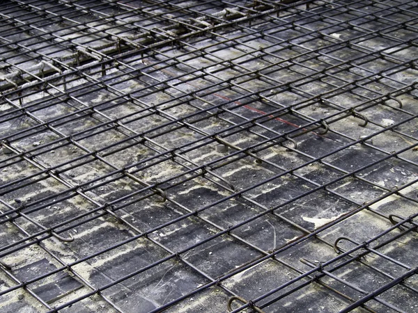 Reinforcement metal framework for concrete pouring.