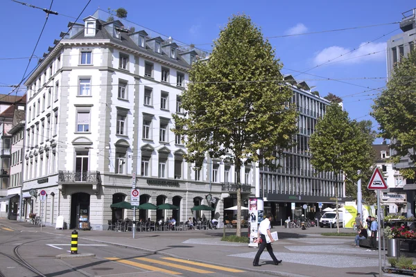 Amazing shot of sunny day at Zurich urban life in Switzerland