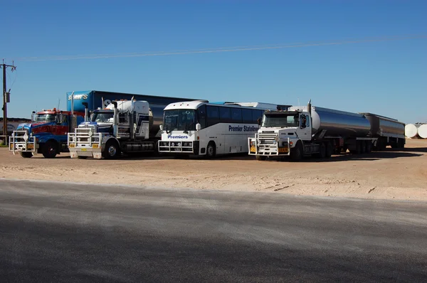 Truck parking in Australian outback