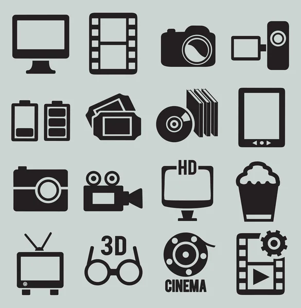 Set of video icons