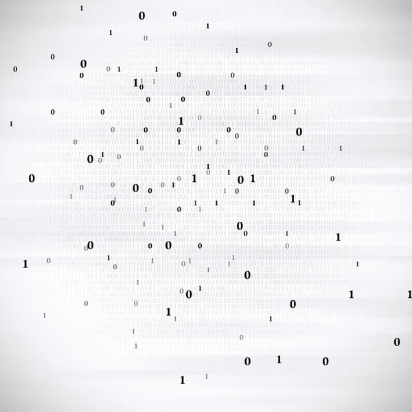 Binary Code Black and White Background