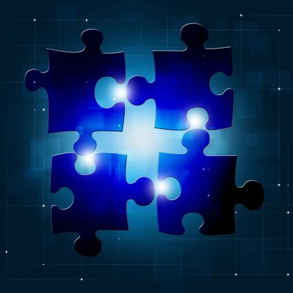 Puzzle Connection Blue Background